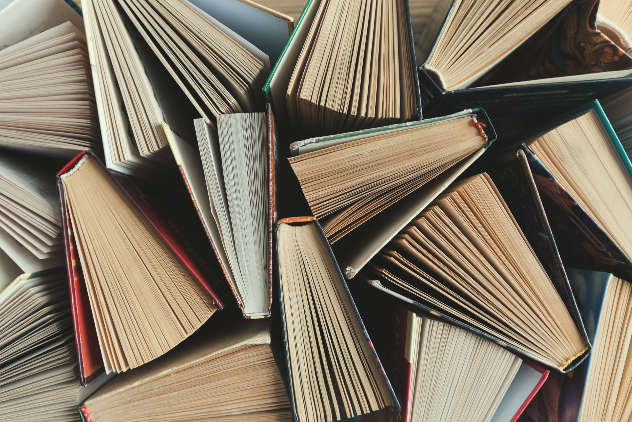 Composition with books on the table